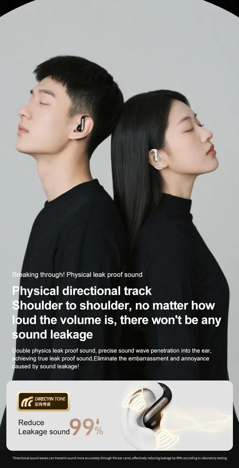 Smart AI Translation Headset True Wireless Sports Long-lasting Bluetooth Headset Stereo Sound Semi-in-ear Air Conduction Headset