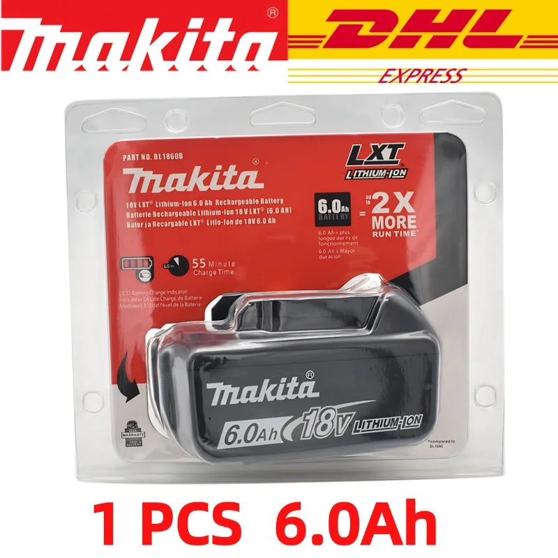 Original Makita 6Ah/5Ah for Makita 18V Battery BL1830B BL1850B BL1850 BL1840 BL1860 BL1815 Replacement Lithium Battery