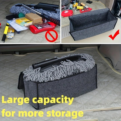 1-Pack Car Trunk Organizer: Foldable, ergonomic handle, for SUVs/sedans/trucks, durable fabric