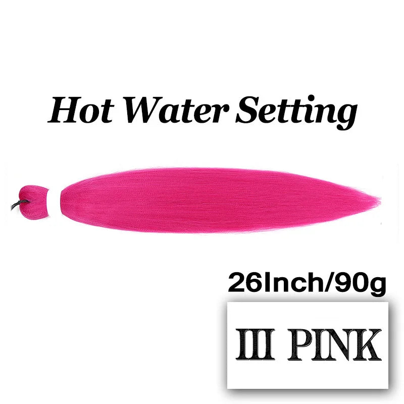 Braiding Hair Pre-stretched 26 Inch Hair Extensions for Afro Crochet Braids Synthetic Hair DIY Purple Pink Peach Red Jumbo Braid