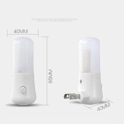 LED Night Light  White EU /USPush Button Switch Wall Socket Lamp Bedroom Bedside Lamp Baby Room Corridor Home Decor Night Lights
