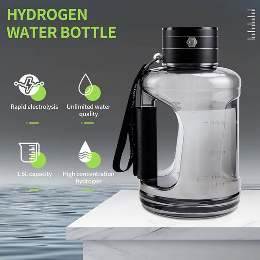 1.5L Hydrogen Water Bottle Hydrogen Rich Portable Sports Water Bottle Rich Molecular Hydrogen Water Generator Water Filter