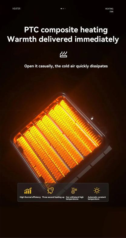 Portable Heater Electric Heater Plug in Wall Room Heater Radiator Remote Warmer Machine Muted for Bedroom Bathroom Office