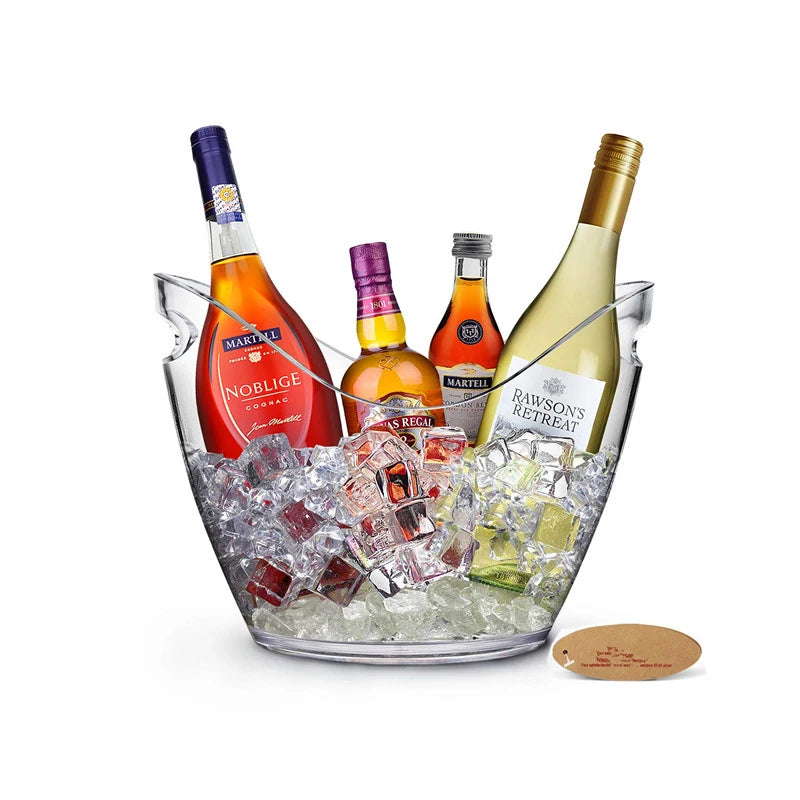 Non-LED Boat Style Ice Bucket for Beer KTV Yuanbao Cocktail Cooler Bar Mixed Drink Basin Iced Wine Tub Container