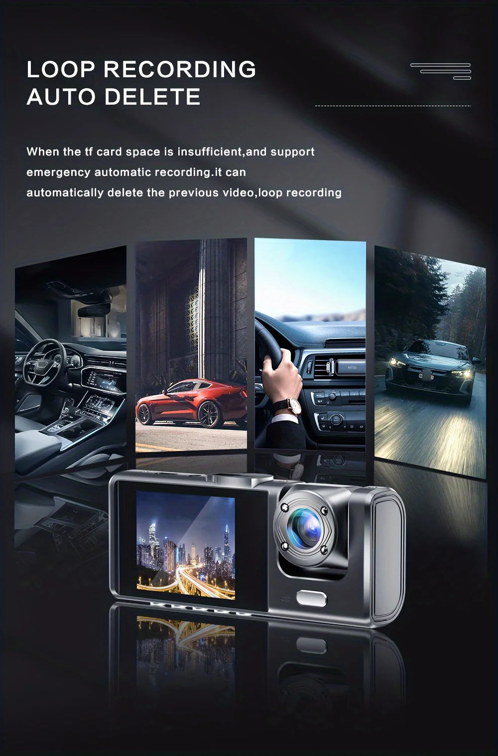 1080P Car Dvr WiFi APP 3/2Lens Dash Cam for Cars Camera for Vehicle Recorder Video Front and Rear Camera  Night Vision Dashcam