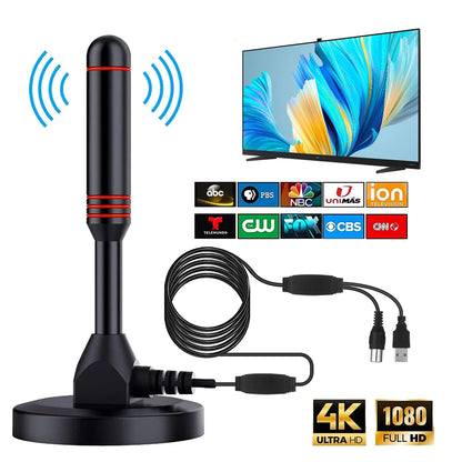 HDTV Antenna with Amplifier VHF/UHF dab Receiver DVB-T DVB-T2 Free View Indoor Smart TV Antenna