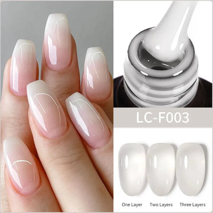 LILYCUTE 7ml White Color Gel Nail Polish Semi Permanent UV Gel Polish Gorgeous Full Coverage Soak Off UV LED Nail Gel Varnishes