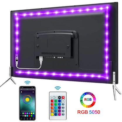 5V LED Strip Lights USB RGB 5050 LED Light Strip Music Sync App Control Luces Led Flexible Lamp for Room Decor TV Backlight
