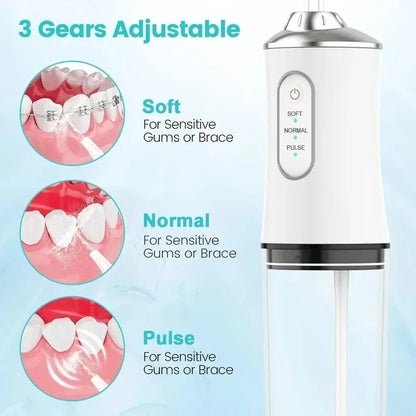 Pro Dental Oral Irrigator Flosser Removal Cleaning Wireless Brush Ipx7 Store Water Floss Irigator Waterpick For Tooth Mouth