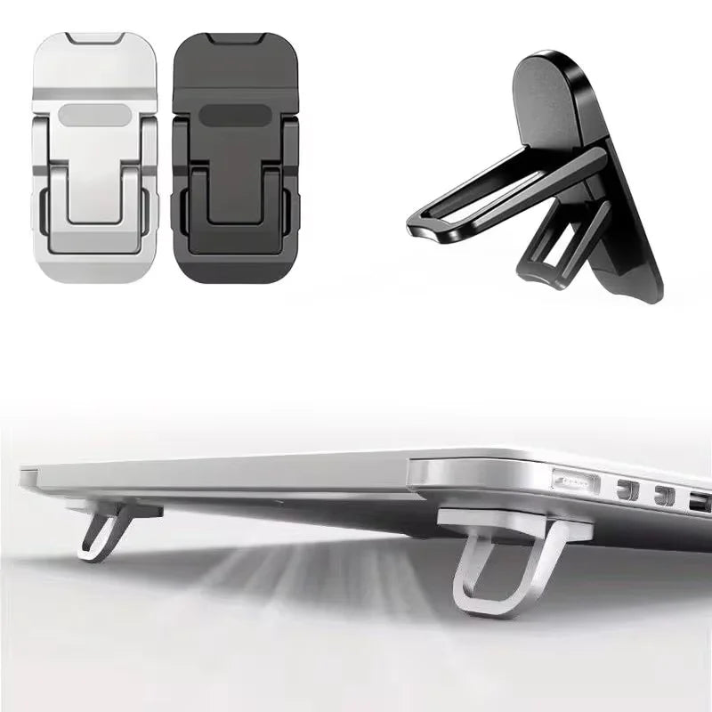 2pcs/Set Foldable Laptop Stand Portable Notebook Support Holder Adjustable Riser Cooling Bracket Universal for Laptop Tablet