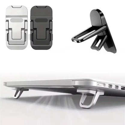 2pcs/Set Foldable Laptop Stand Portable Notebook Support Holder Adjustable Riser Cooling Bracket Universal for Laptop Tablet