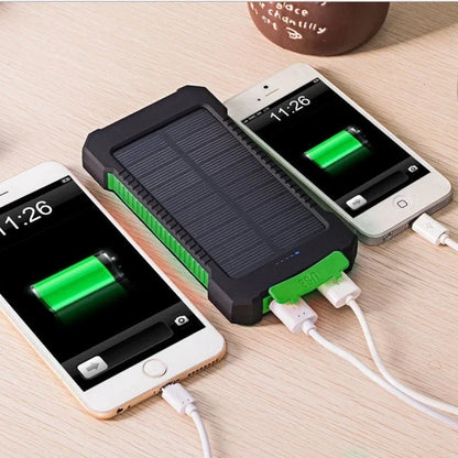 500000mAh Waterproof Outdoor Solar Power Bank Dual USB Travel Portable Solar Phone Charger Solar Powerbanks For Camping