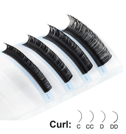 AGUUD Matte Black Individual Eyelash Extension Professional Volume Korean PBT Cashmere Lash Extension Tray Classic Lashes Cilios