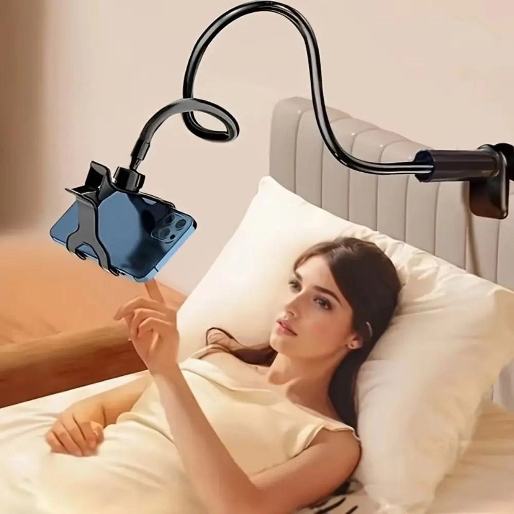 New 360 Rotating Lazy Phone Holder Universal Adjustable Desktop Phone Clip Flexible with Handle Bed Desktop Mount Bracket
