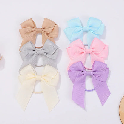 3.15inches Solid Color Hair Ribbon Hair Band for Girls Toddler Cheer Up Bows Head Rope Kids Headwear Ponytail Hair Accessories