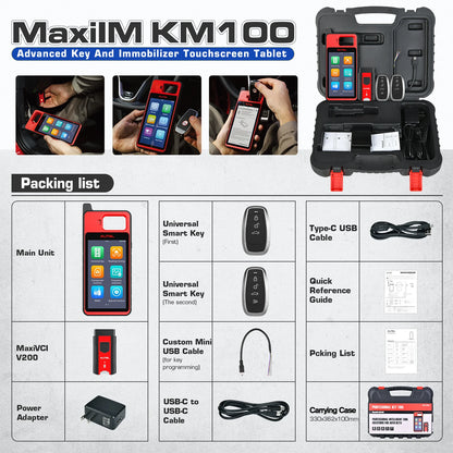 Autel KM100 KM100X KM100E Universal Smart Fob Programmer Key Programmer V200 Universal Key Generator Free Update Lifetime