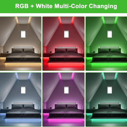 5M 10M 20M COB RGBW RGBWW LED Strip 24V Flexible Color Changing Dimmable Room Liner Light Home Decor 2.4G RF Remote Control Kit