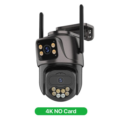 6K 9MP HD IP Camera Outdoor Three-Lens External WiFi Camera 4K/2K Dual Screen Security PTZ Cam Auto Tracking Surveillance iCSee