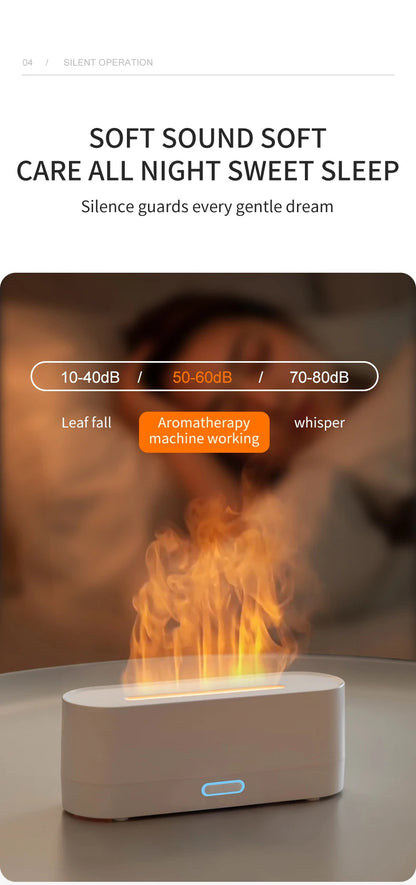 160ml Flame Diffuser Humidifier 7 Colors Light Changing Essential Oil Diffusers Aromatherapy Diffusers for Home Office Bedroom