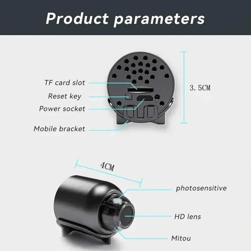 X5 Mini Camera 1080P Clear Night Vision Lightweight Portable Premium Cams Motion Detection Wireless WiFi Surveillance Cam 2026