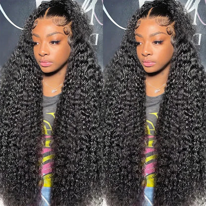 Deep Curly Wave Human Hair 3/4  Bundles Deal Malaysian Hair Weaves 100% Virgin Rew Human Hair Extensions Double Weft Wholeasle