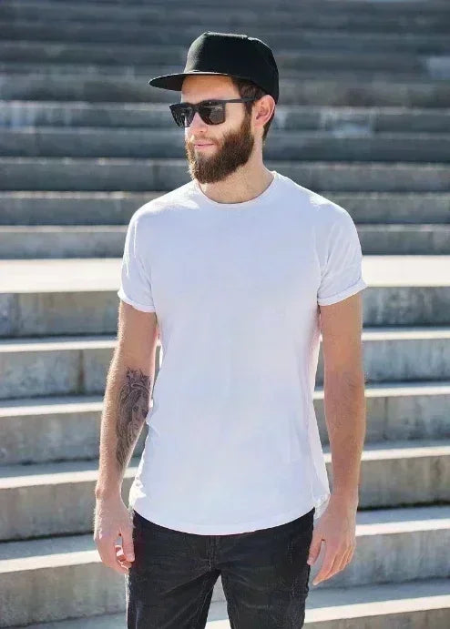 Y2k New American Casual Street Retro High Street Letter Short-sleeved T-shirt Men Summer Pure Cotton Loose Half Sleeve