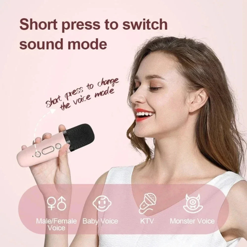 Karaoke Wireless Dual Microphones Machine KTV DSP System Bluetooth Speaker HIFI Stereo Surround For Kids And Adults Party Gift