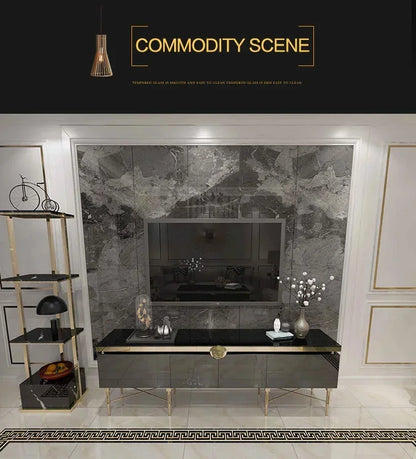 TV Table Small Sitting Room Ground Ark Of Stainless Steel Wooden Furniture Of The Lacquer That Bake