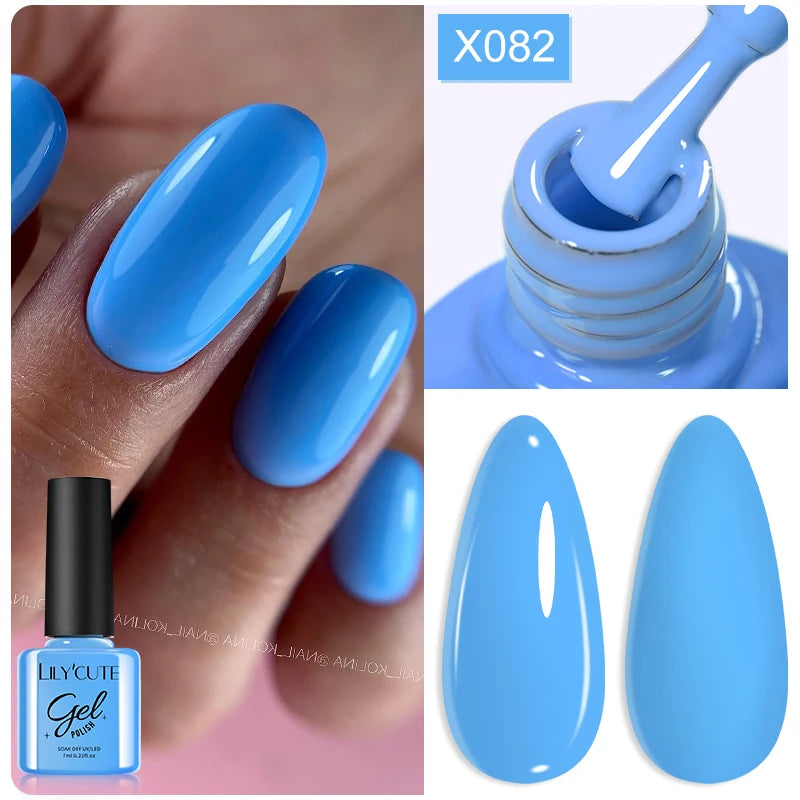 LILYCUTE 7ml Brown Red Purple Nail Gel Polish Coffee Color Series Semi Permanent UV Gel Soak off Nail Gel Varnishes For Nail Art