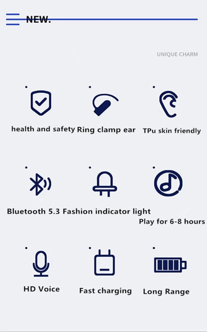 BT  Earphone Clip On Monaural Inear Motion Stereo Bone Conduction Gd28 Business Wireless Earphone Mini Monaural Tws