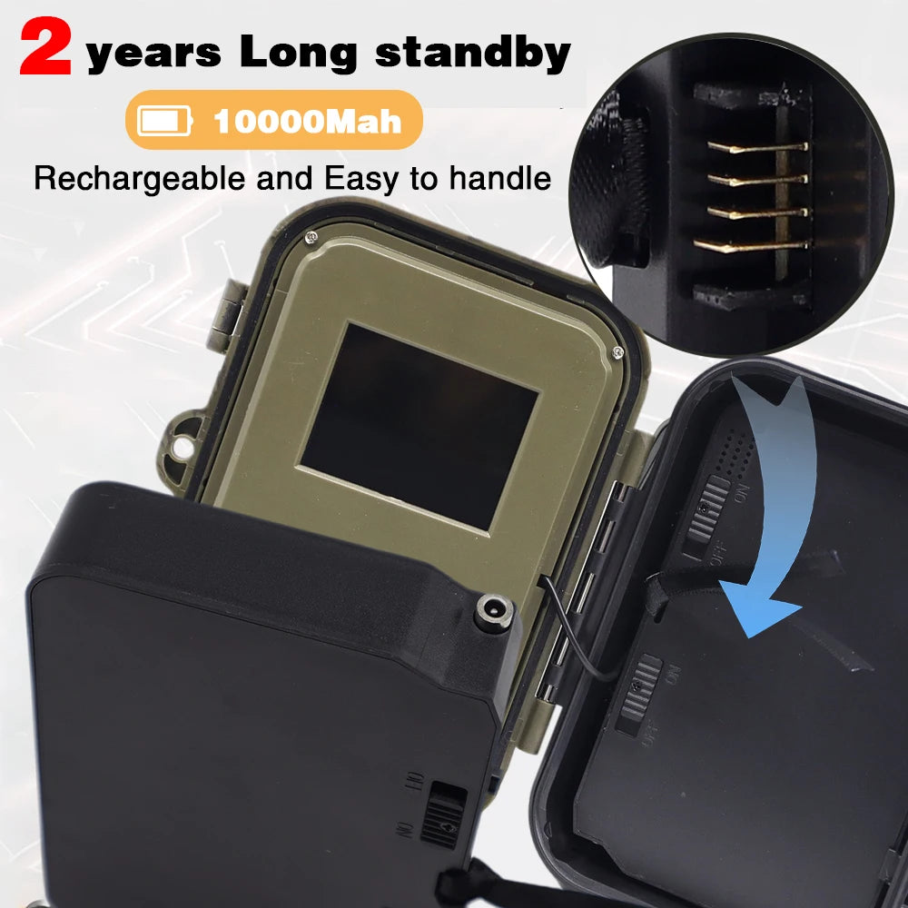 4G HD Live Video Lithium Battery Cellular Trail Camera 50MP 4K Wireless Game App Cloud Service Waterproof IP66 Wildlife Monitori