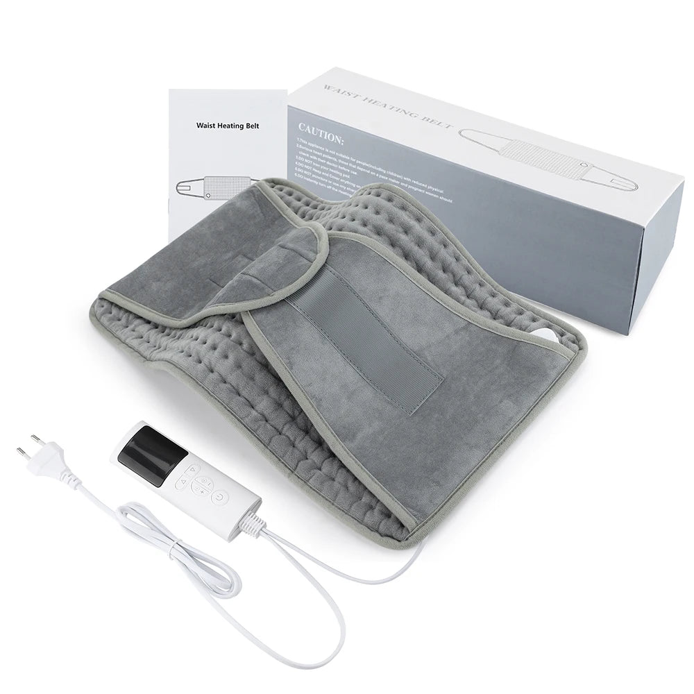 2 In 1 Electric Heating Pad Warming Waist Belt  Abdomen Shoulder Back Pain Relief Hot Compress Physiotherapy Thermal Blanket