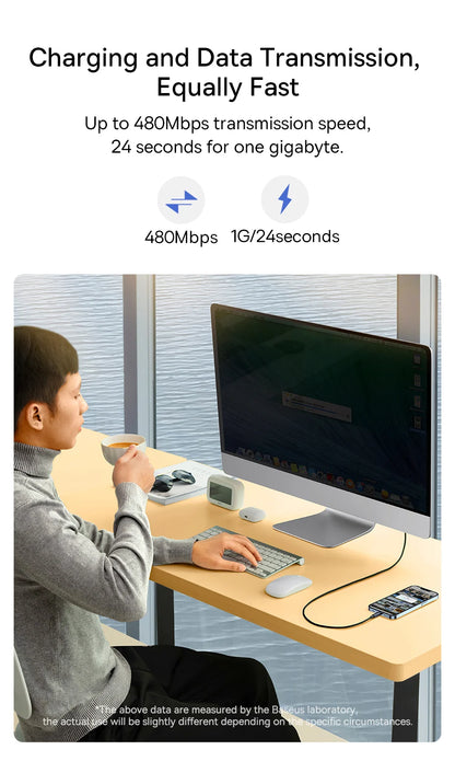 Baseus USB Cable For iPhone 13 12 11 pro max iPhone USB Cable Fast Charging For iPhone X XR 8 USB Type C to lightning Cable