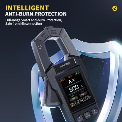 FNIRSI DMC-100 зажимный, 10000 отсчётов, ток AC/DC до 600А, USB зарядка