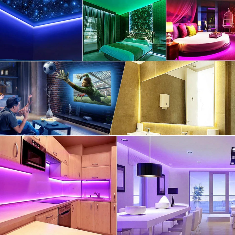 LED Strip Light 5050 USB Flexible Lamp TapeSound Sensor RGB Ribbon 1M 2M 3M 4M 5M DC5V Decoration TV BackLight