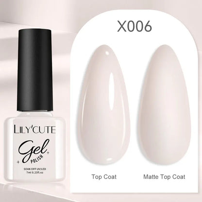 LILYCUTE Ancora Red Autumn Winter Gel Nail Polish Semi Permanent Soak Off UV LED Gel Varnish Manicure Nail Supplies