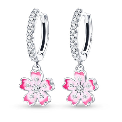 Hot Sale 925 Sterling Silver Spring Zircon Sunflower Stud Earrings For Women 2023 Trending Fashion Jewelry mother's day gift