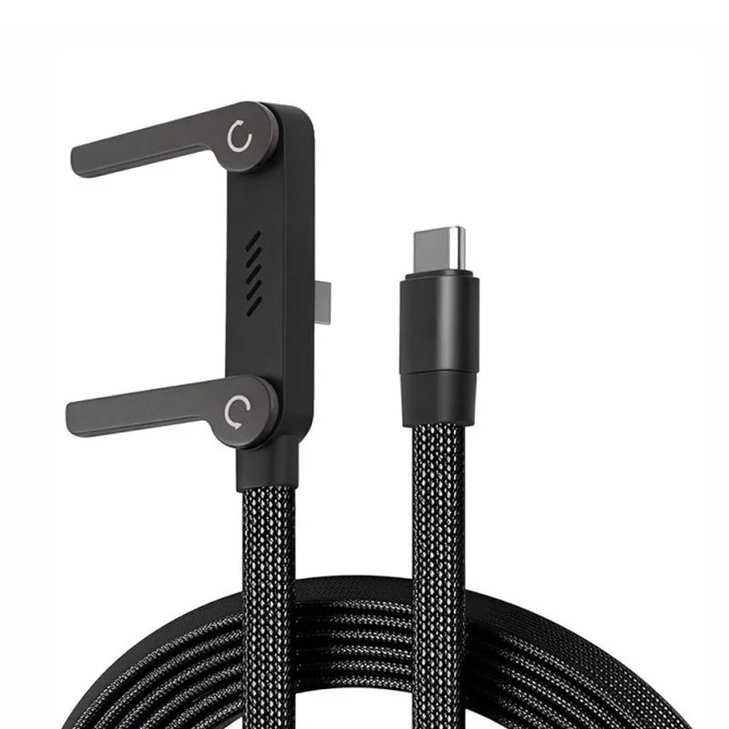 1/3PCS 240W PD Fast Charging Type C to Type C Cable USB C to Type C Cable Foldable Stand Phone Holder For iPhone 15 HUAWEI Xiaom