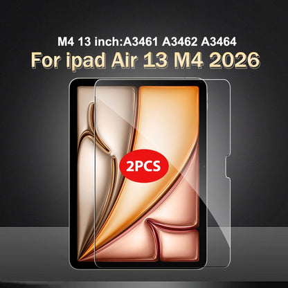 2Pcs Tempered Glass Screen Protector For ipad Pro Air 13 11 2024 M4 M2 Air 5 4 Pro 12.9 11 M3 M5 2025 2026 Film