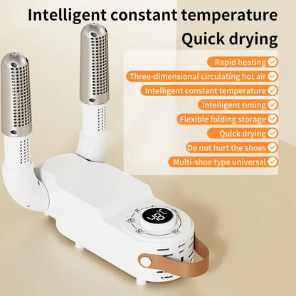 Adjustable Dryer  Shoe Dryer Intelligent Timer Quick Drying Deodorizing Sterilizing Shoe Dryer Household Shoe Warmer Heater