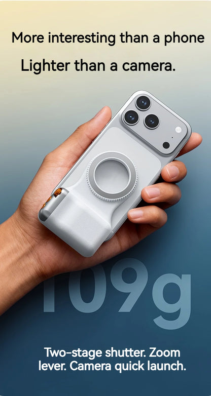 Magnetic Phone Camera Shoot Hand Grip Zoomable Smart Phone Holder Shooting Aid Remote Control Handle For Iphone Android Phone