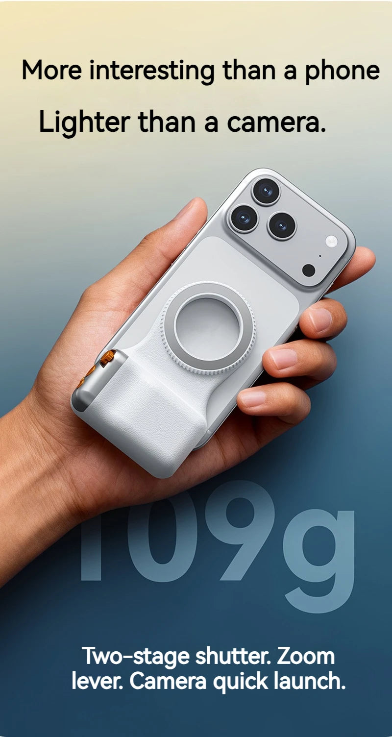 Magnetic Phone Camera Shoot Hand Grip Zoomable Smart Phone Holder Shooting Aid Remote Control Handle For Iphone Android Phone