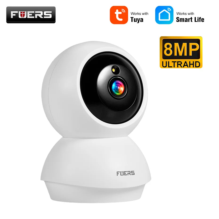 Fuers 5MP WiFi Camera Works With Tuya Smart Home Indoor Wireless IP Surveillance Camera Automatic Tracking Security Baby Monitor