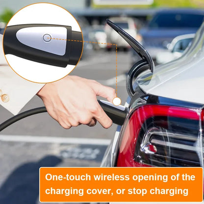 feyree EV Charger Wallbox TS-NACS Socket 32A 7KW 1Phase APP Control EVSE Portable Charging Box for Tesla Cars Models 3/Y/S/X