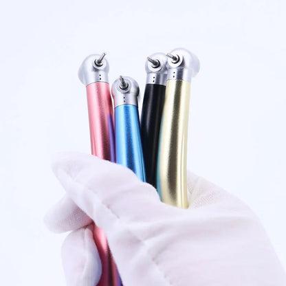 Dental Handpiece Pink Water Spray 2 4 Hole High Rotation Pen Push Button Hand Piece Ceramic Bearing Dentistry Air Turbine