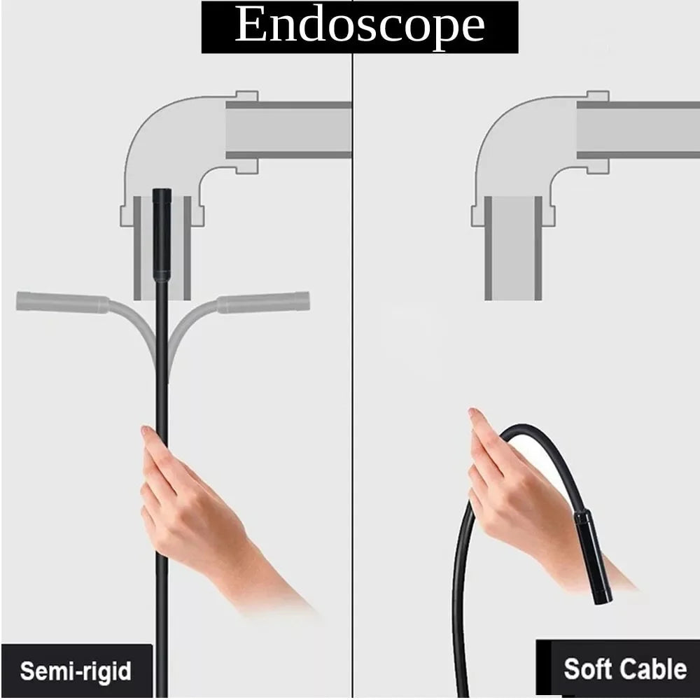 8mm Endoscope Camera 720P HD USB Endoscope With 8 LED 1/2/5/10M Flexible Cable Waterproof Inspection Borescope for Android PC
