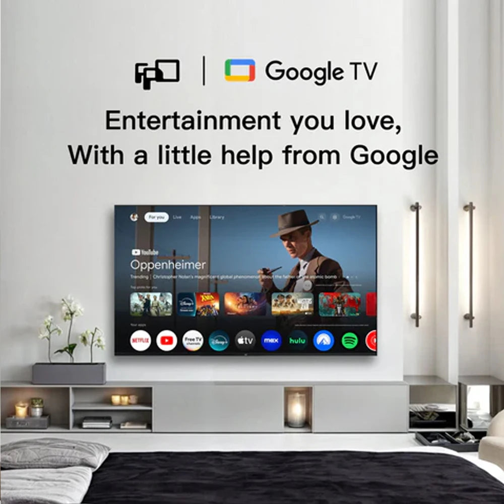 50 55 65 75 85 100 110 120 Inch 4K UHD Smart TV Frameless Android TV with WiFi for Gaming Streaming Home Cinema Television Pro