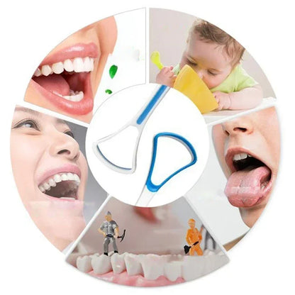 Tongue Scraper Cleaner for Adult Kid,Tongue Brush for Fresh Breath Dental Eliminate Bad Breath in Seconds Oral Care Tool