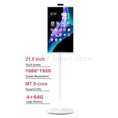 Multi-sized Touch Screen Smart TV For Fitness Wireless Casting External Camera Portable Adjustable Height Interactive Monitor