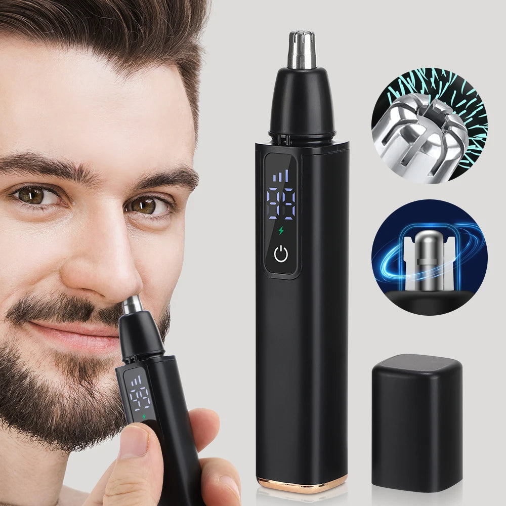 Electric Nose Hair Clipper Rechargeable Automatic Shaving Nose Trimmer Unisex Professional Washable Painless Nose Hair Trimmer